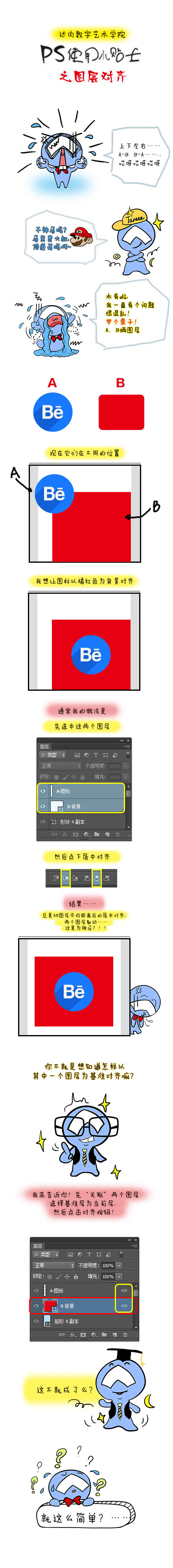 UI知识技巧图层对齐